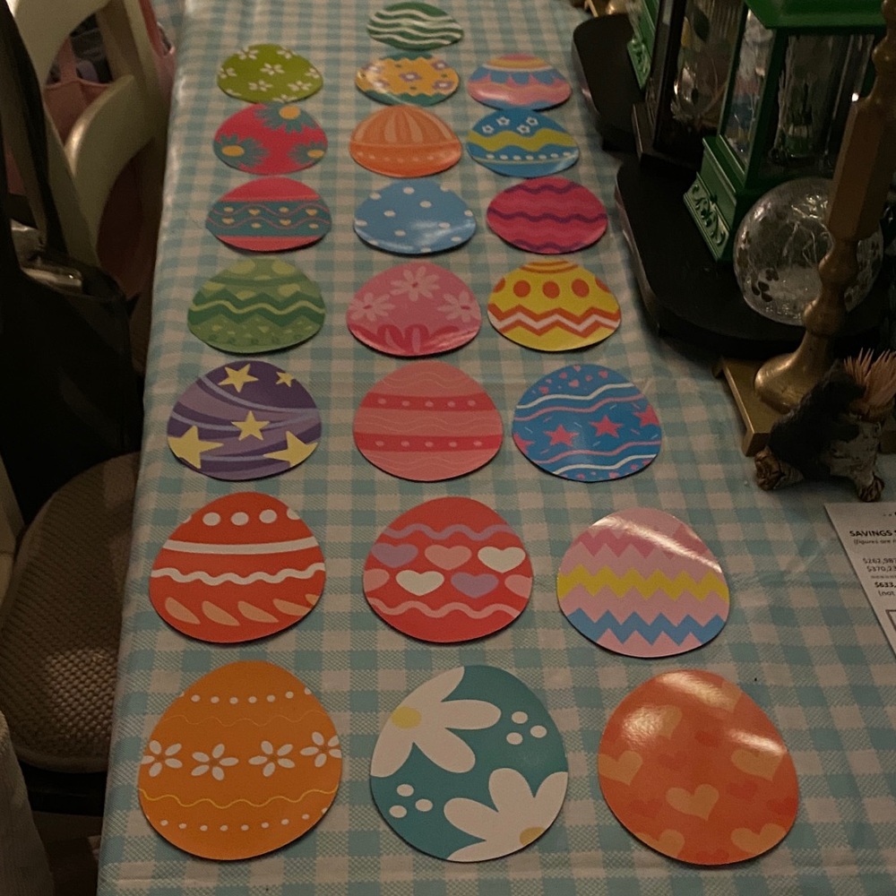 Colorful Decorative Easter Egg Refrigerator Magnets Assorted Patterns